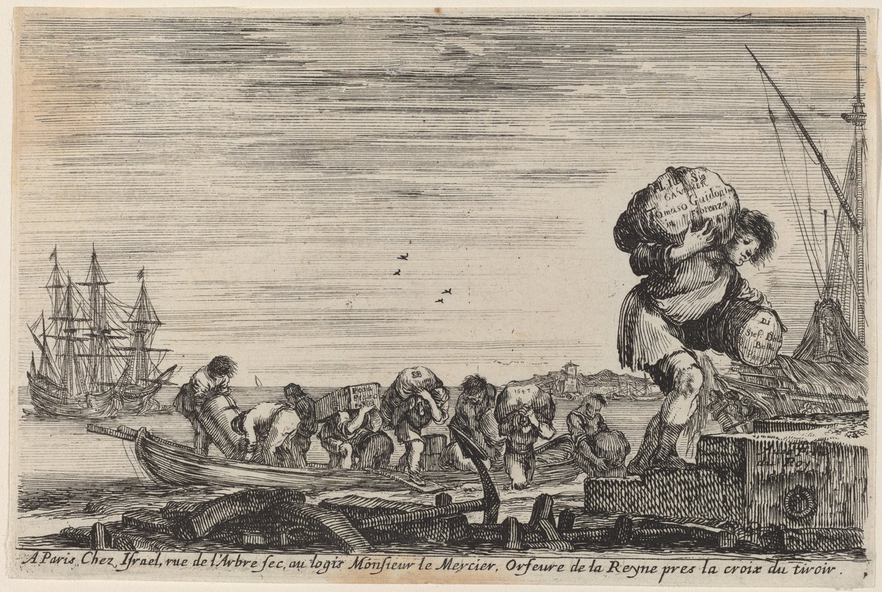 Titelseite für Ansichten der Häfen des Meeres, 1647 von Stefano della Bella