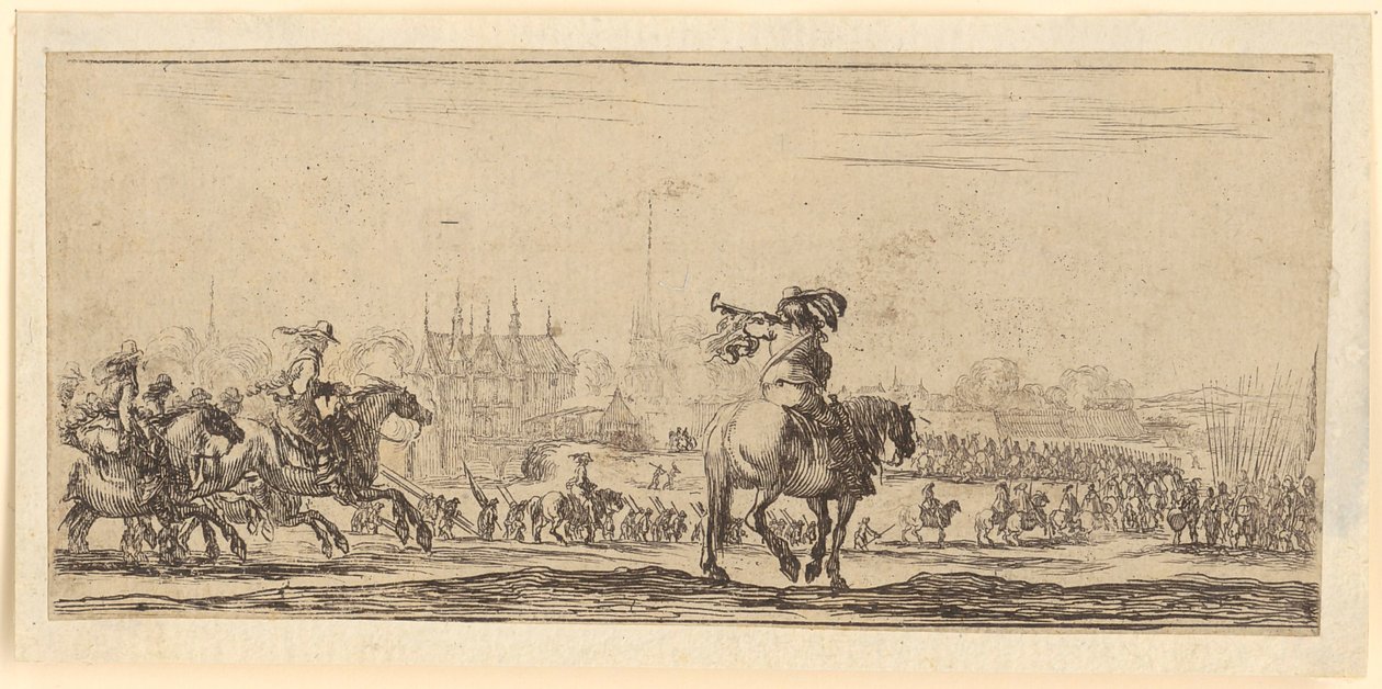 Truppeneinzug in eine Stadt von Stefano della Bella