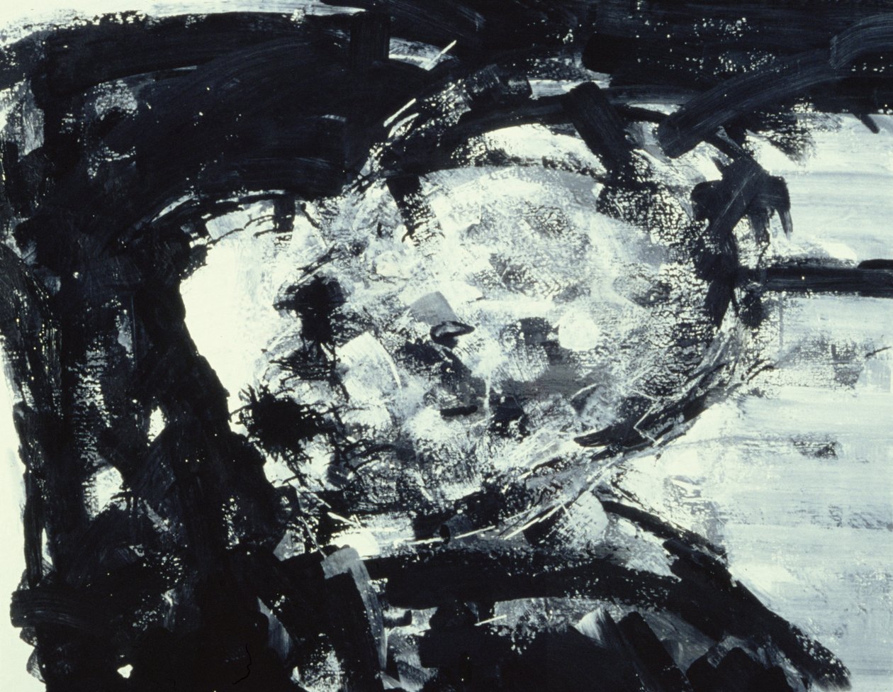 Kitaj mit der Hand am Kopf von Stephen Finer
