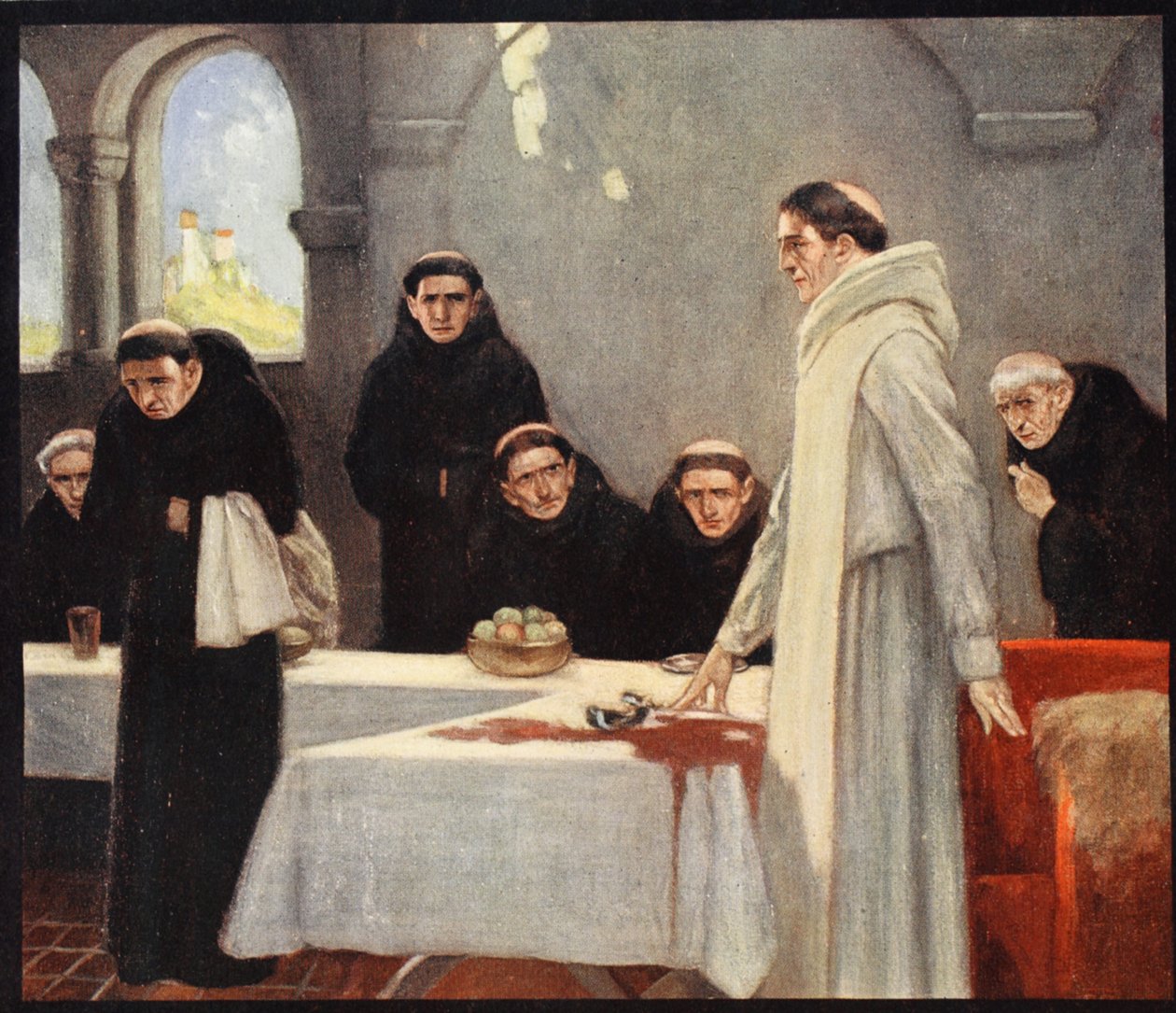 Heiliger Benedikt und die Mönche, Illustration aus 