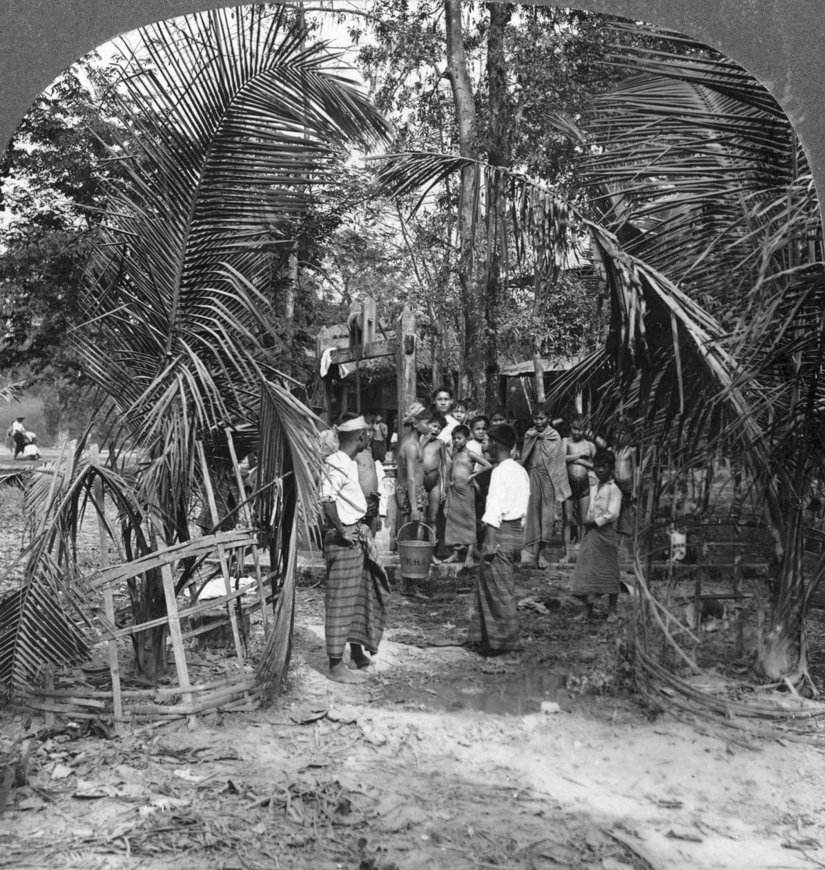 Schuljungen der American Baptist Mission, Rangoon, Burma, 1908 von Stereo Travel Co