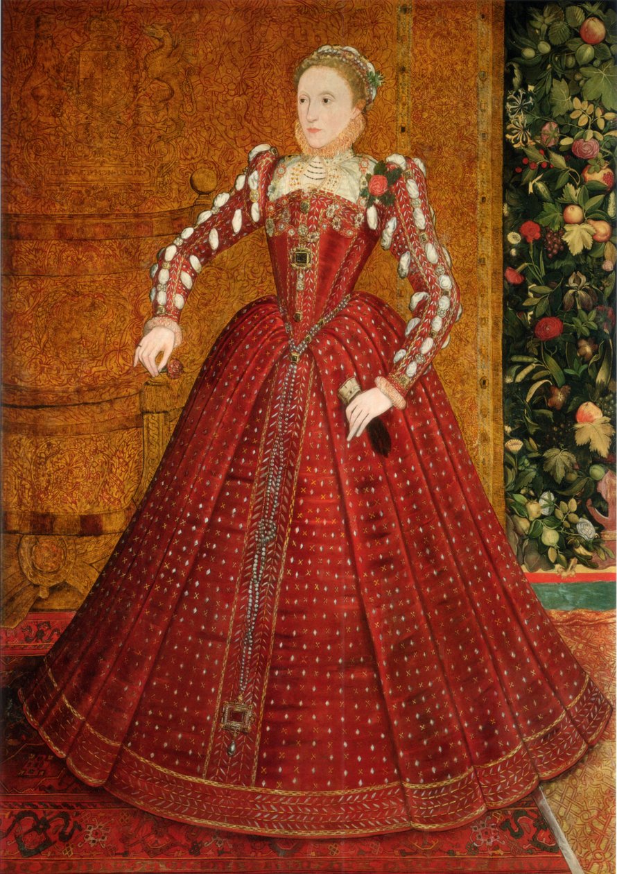 Porträt von Elizabeth I. von England Das Hampden-Porträt, ca. 1563 von Steven van der Meulen