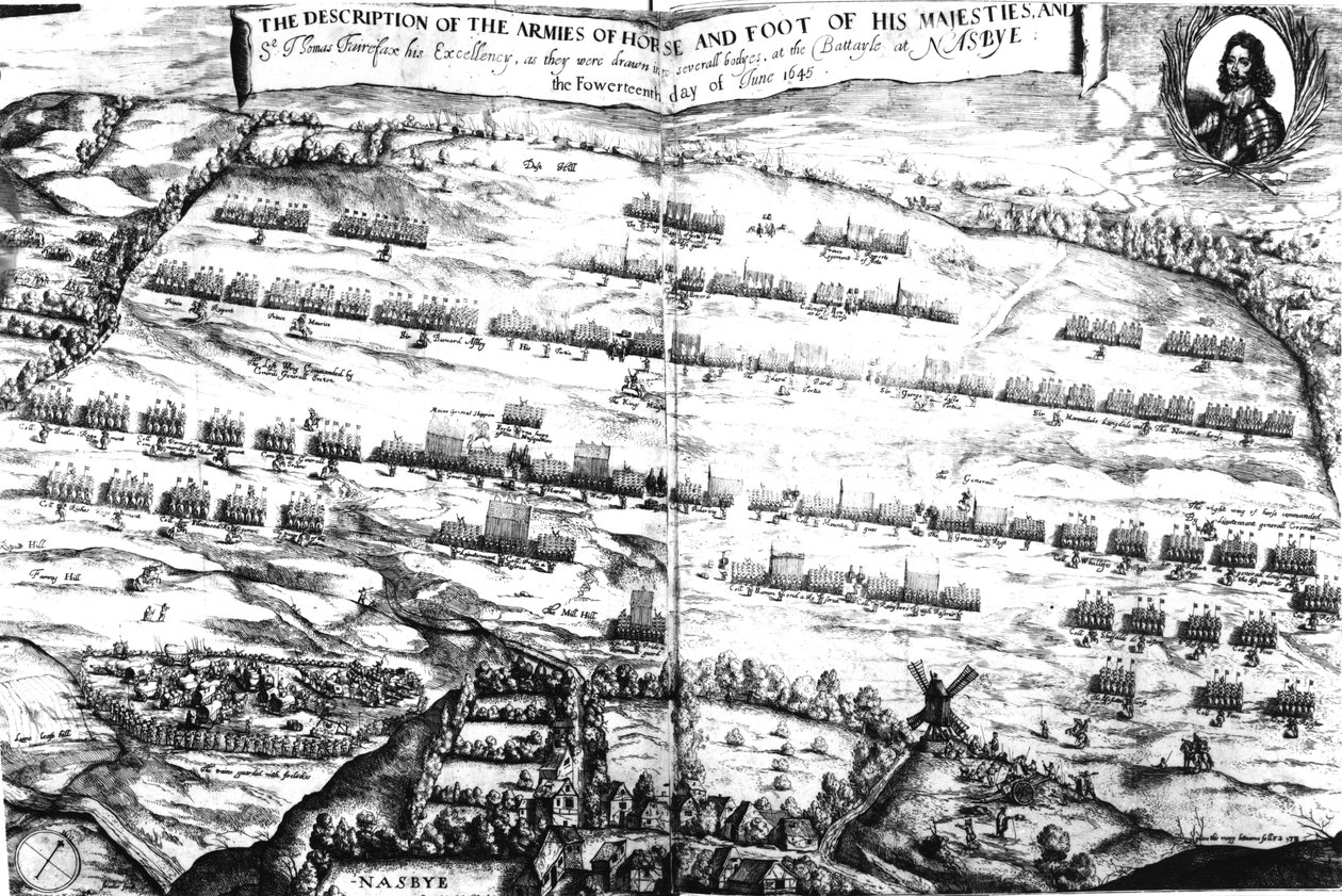 Die Beschreibung der Armeen zu Pferd und zu Fuß seiner Majestät in der Schlacht von Naseby, 14. Juni 1645, erstmals veröffentlicht in 