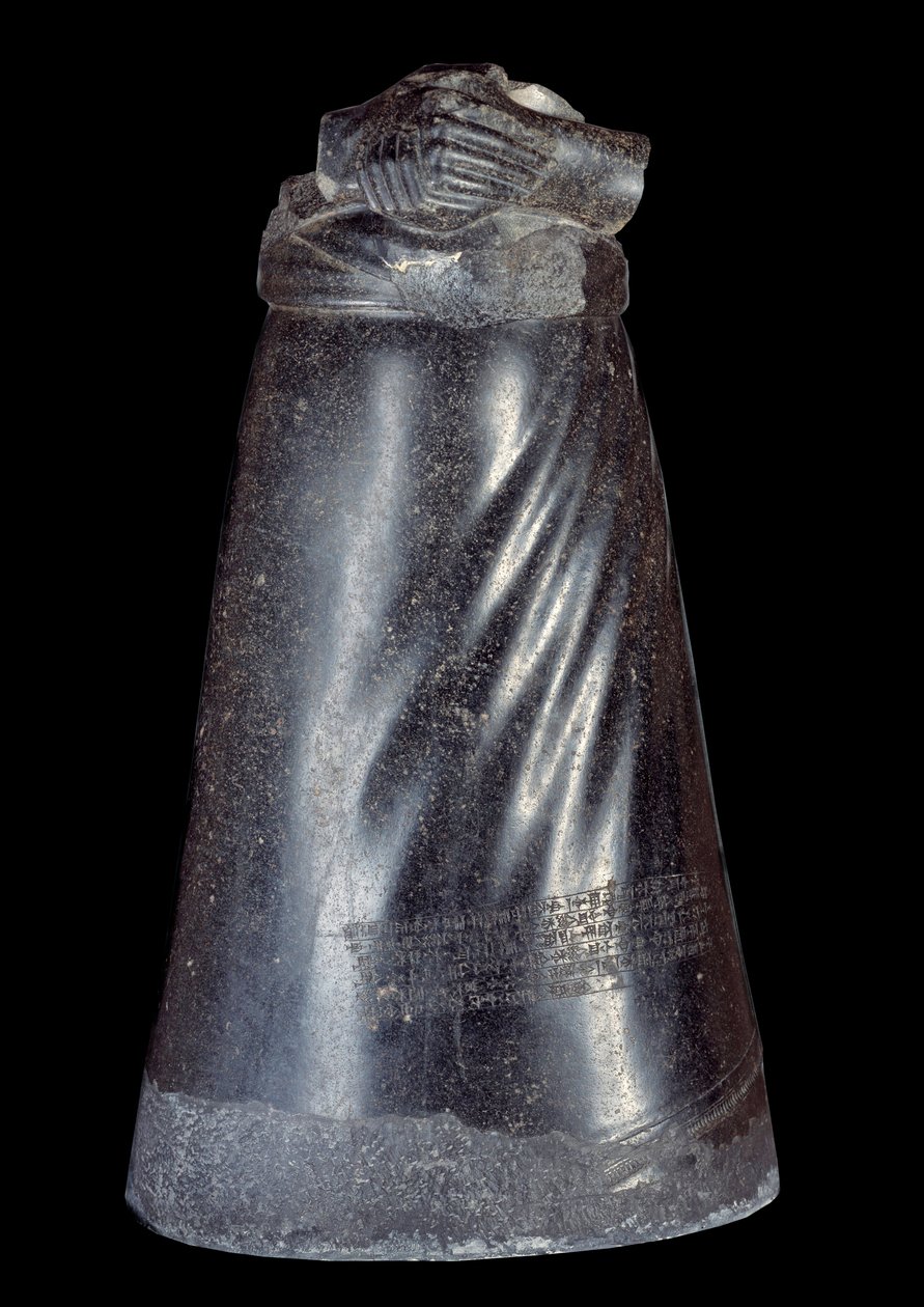 Mesopotamien: untere Hälfte der Dioritstatue von Manishtusu (2270-2254 v. Chr.) von Sumerian Mesopotamian School
