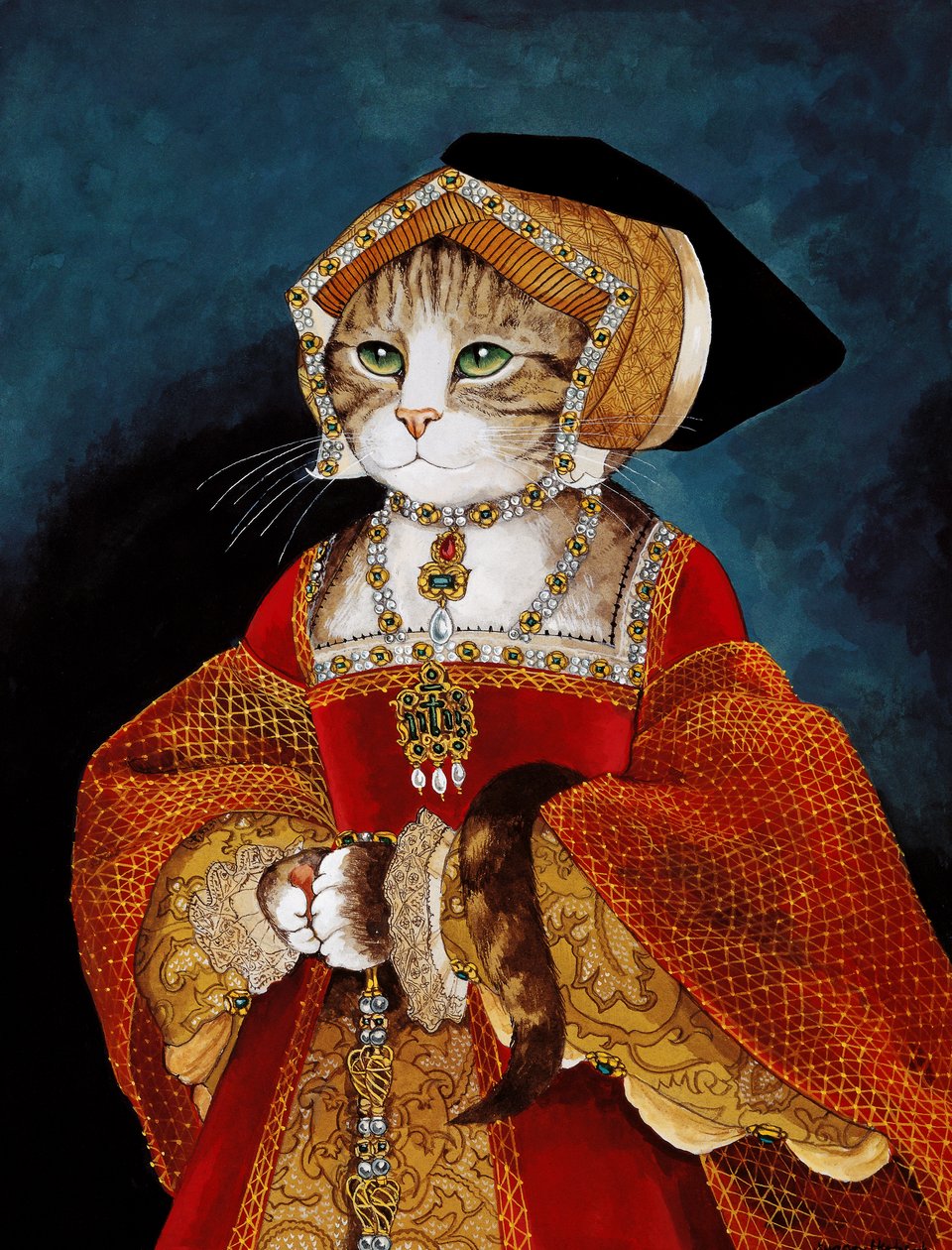 Illustration aus Cats Galore! A Compendium of Cultured Cats (veröff. 2015) von Susan Herbert