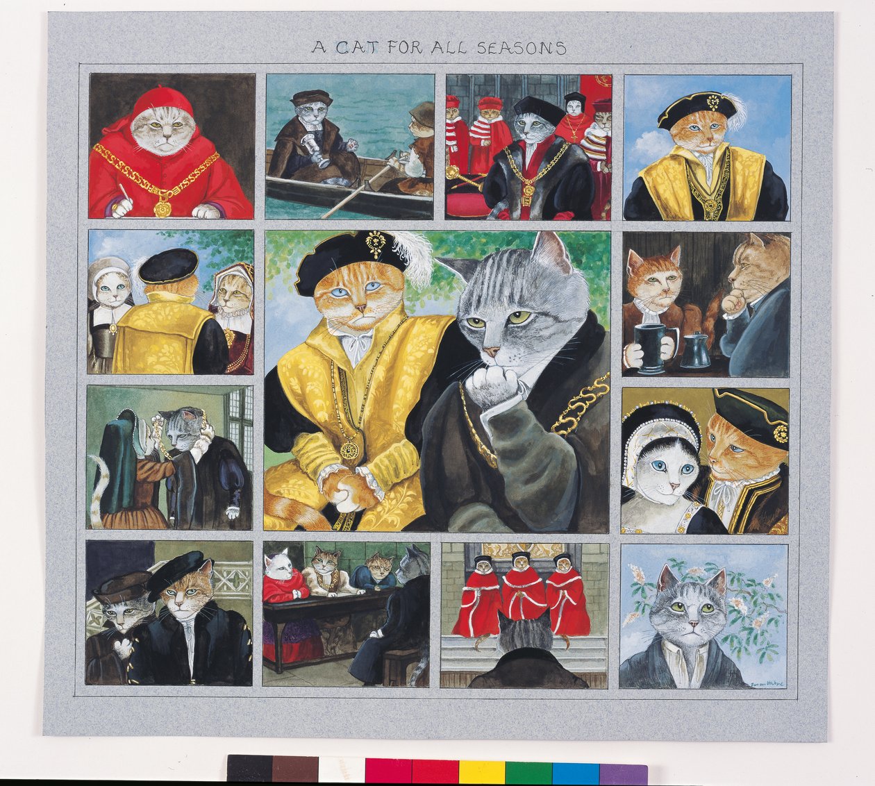 Illustration aus Cats Galore! A Compendium of Cultured Cats von Susan Herbert