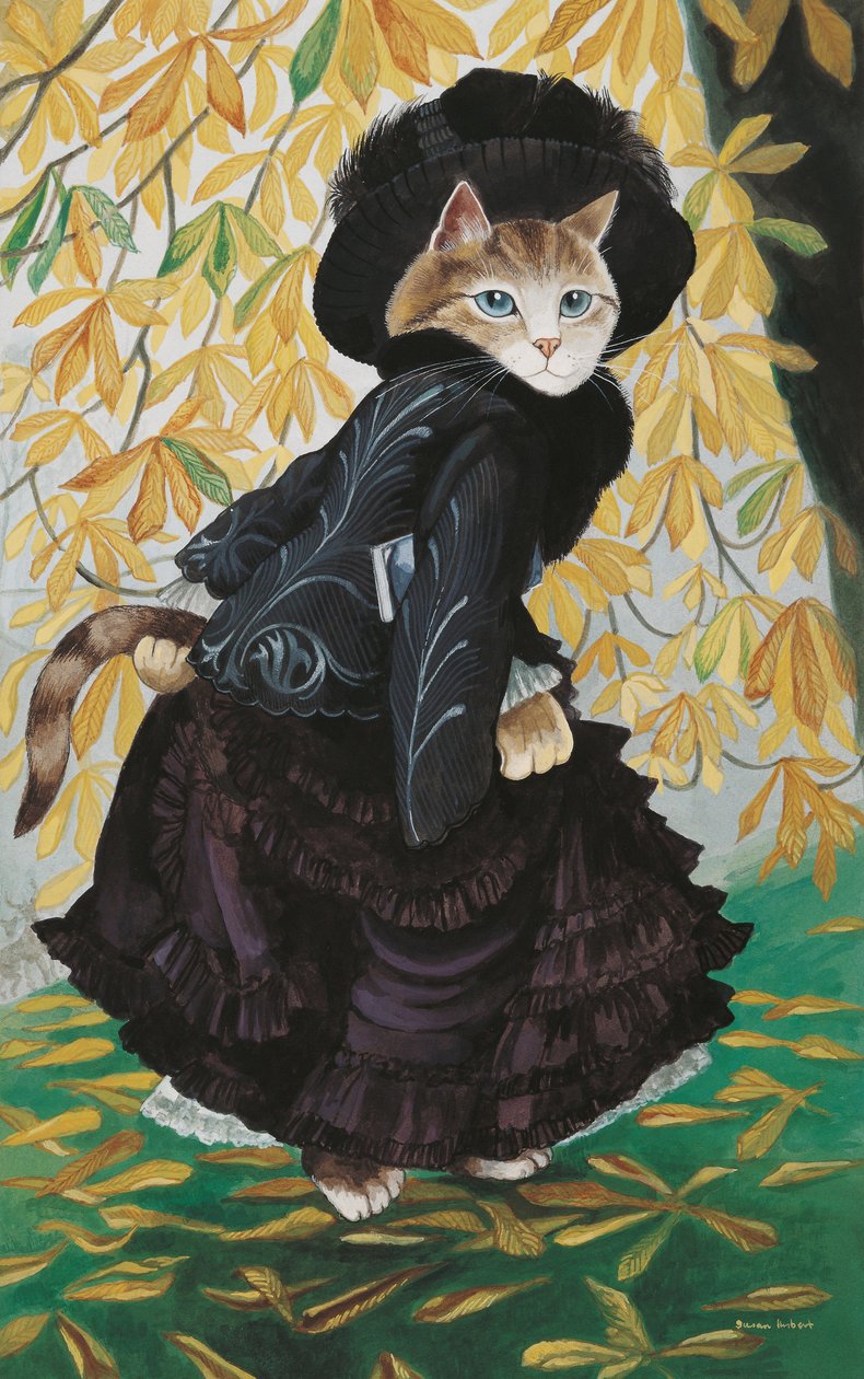 Illustration aus Cats Galore! A Compendium of Cultured Cats (veröffentlicht 2015) von Susan Herbert