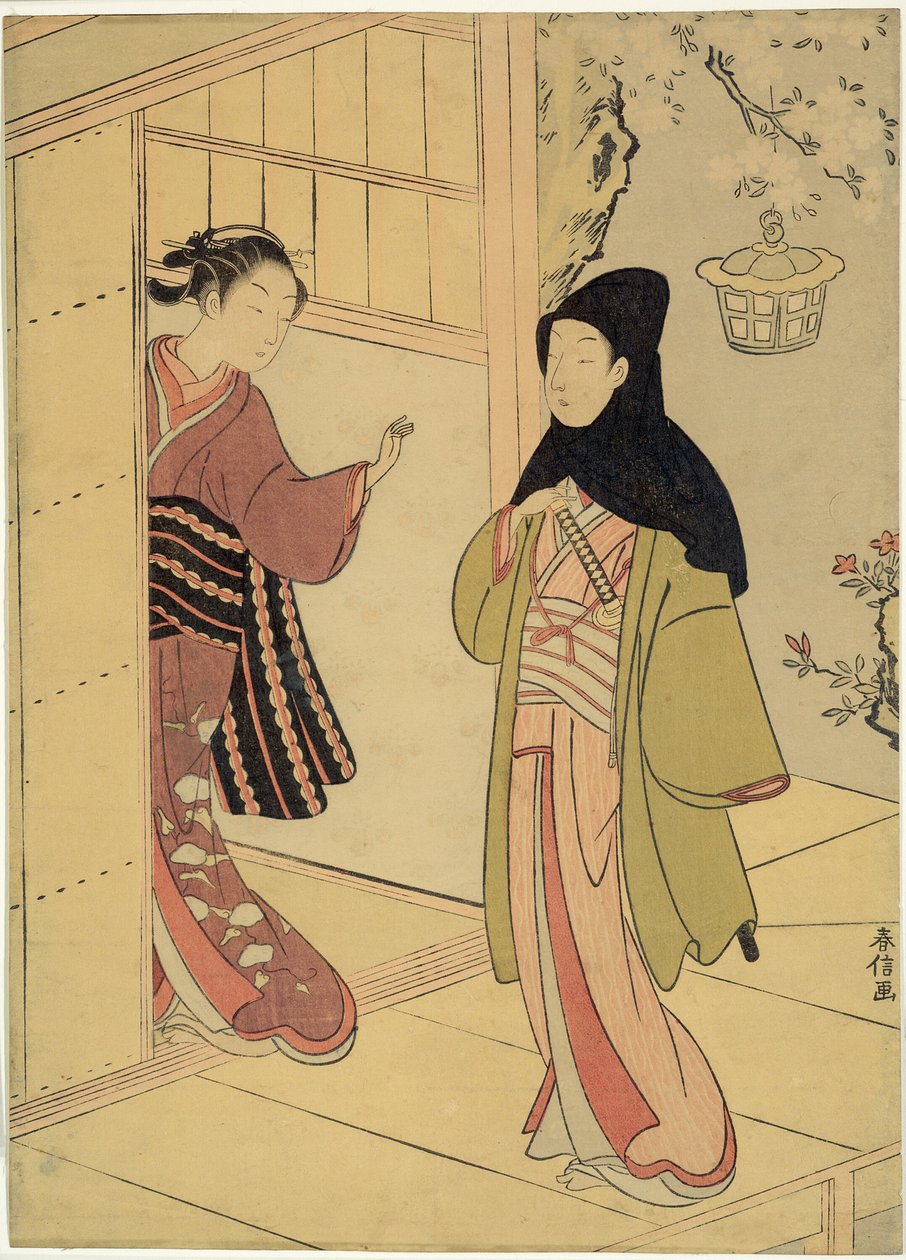 Ein Abendbesuch (Eine Parodie auf Junidan Soshi) von Suzuki Harunobu
