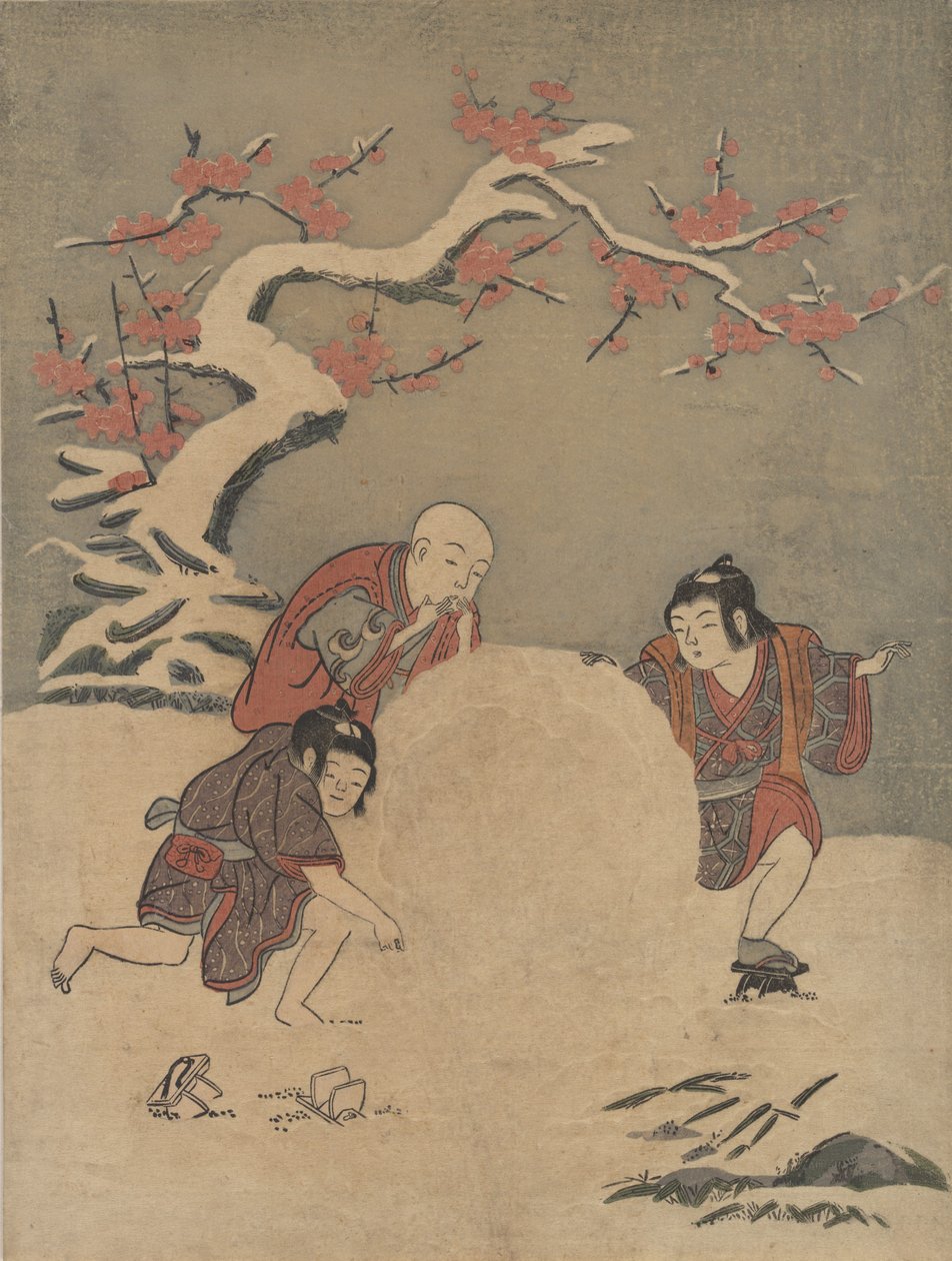 Der Schneeball, 1770 von Suzuki Harunobu