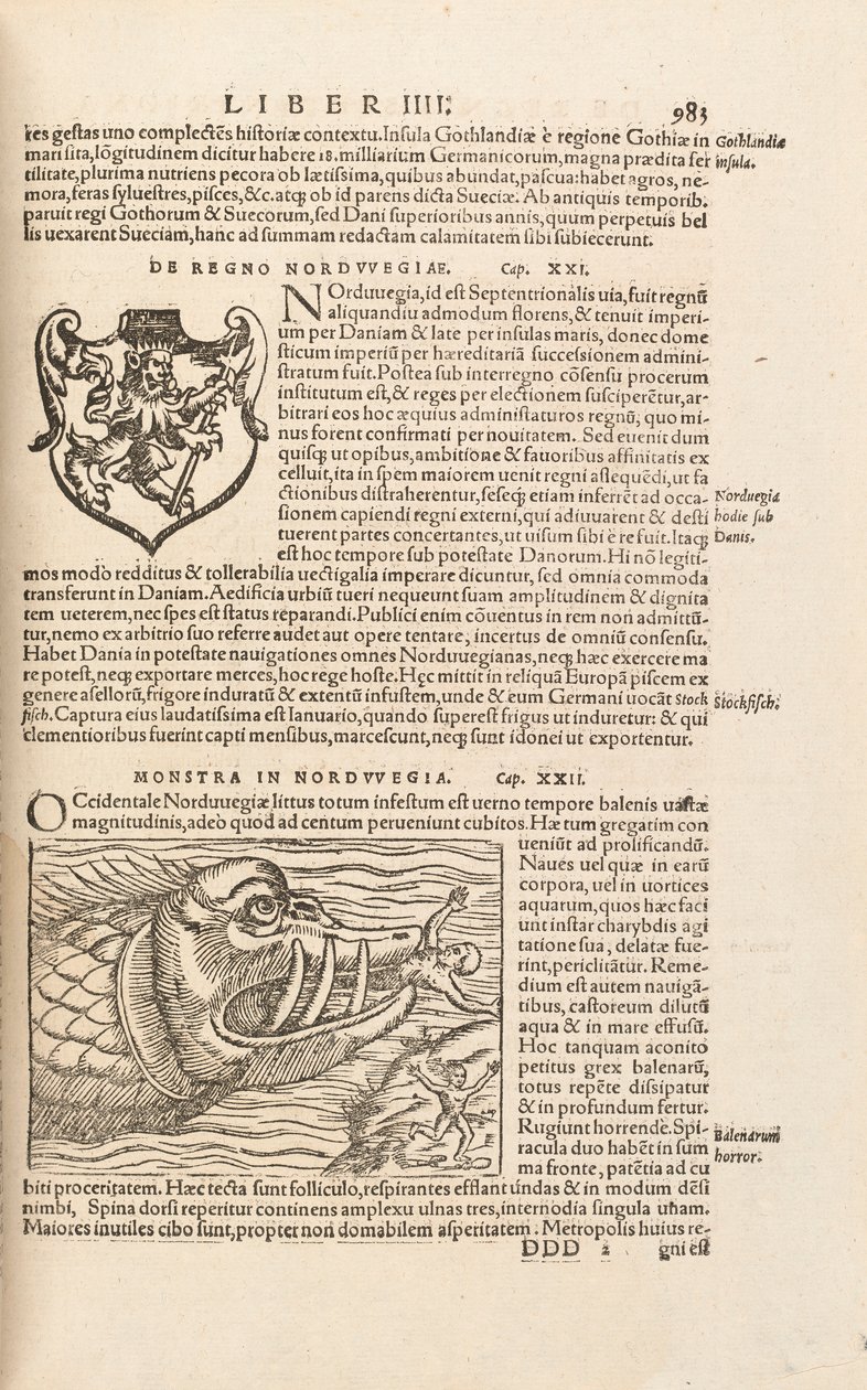 Seite 983 aus Cosmographiae Universalis von Sebastian Muenster, Basel, 1572 von Swiss School