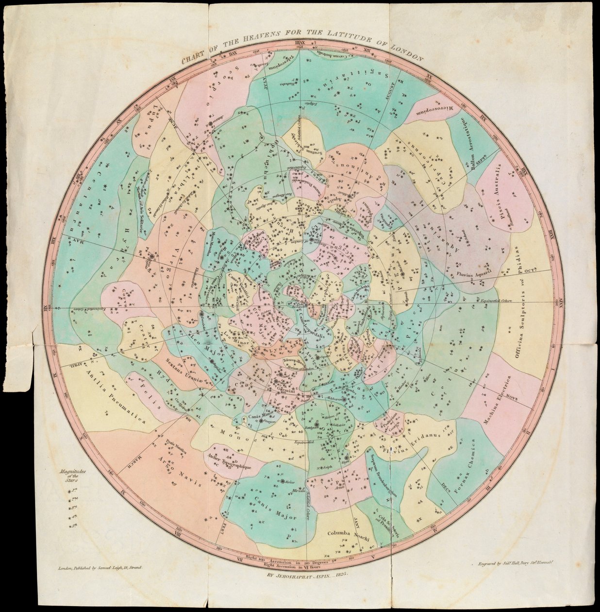 Himmelskarte für die Breite von London, Urania