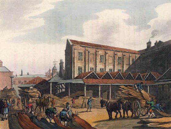 Leadenhall Market, aus Ackermanns Microcosm of London von T. and Pugin Rowlandson