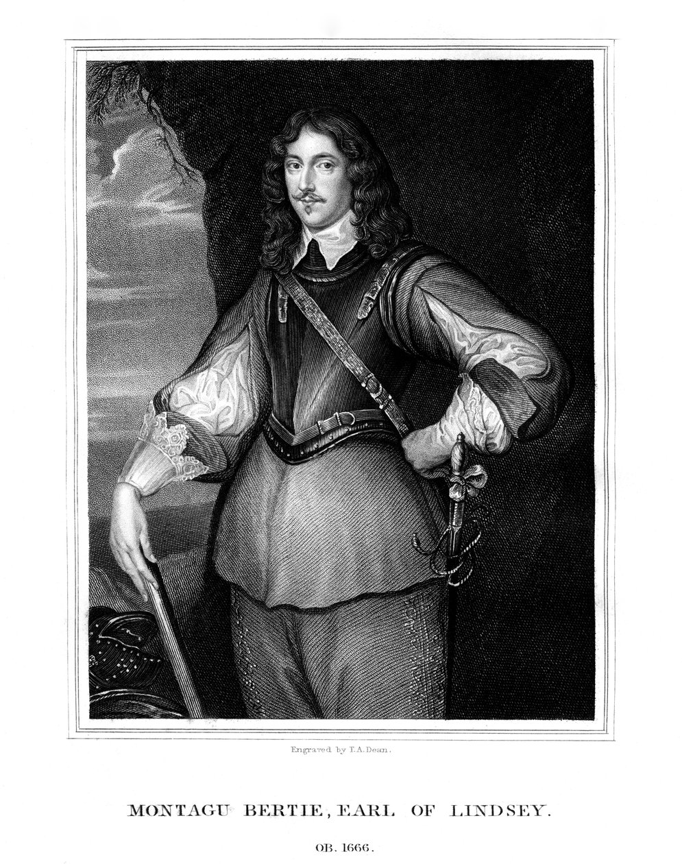 Montagu Bertie, 2. Earl of Lindsey, 1826 von T. A. Dean