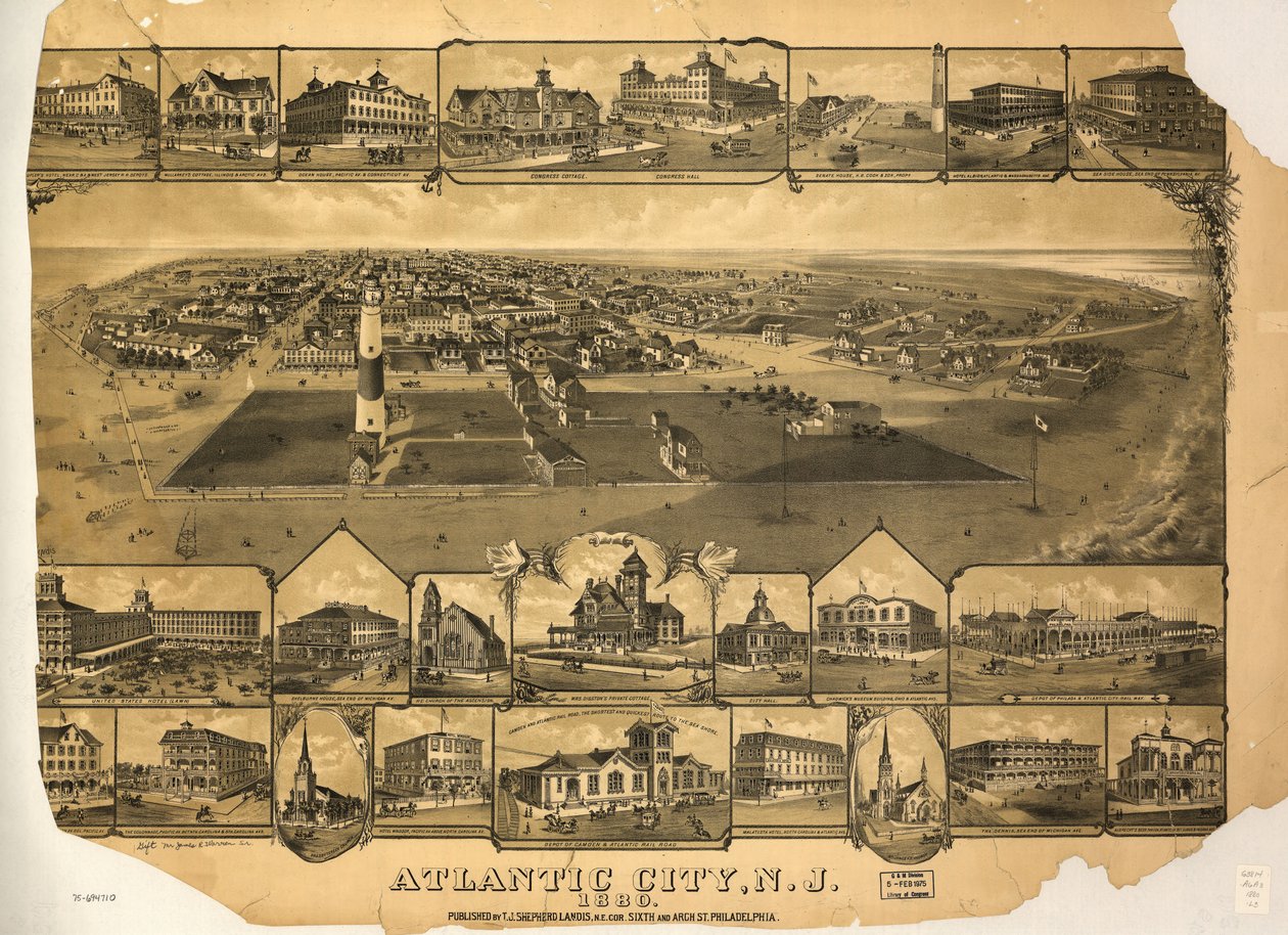 Atlantic City, N.J. 1880 von T. J. Shepherd Landis