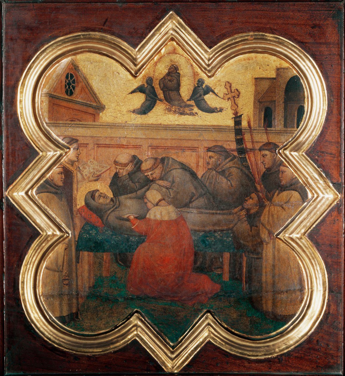 Leben des hl. Franziskus: der Tod des Heiligen - Fresko von Taddeo Gaddi