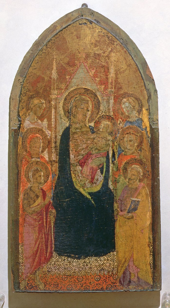 Madonna mit Kind und Heiligen von Taddeo Gaddi
