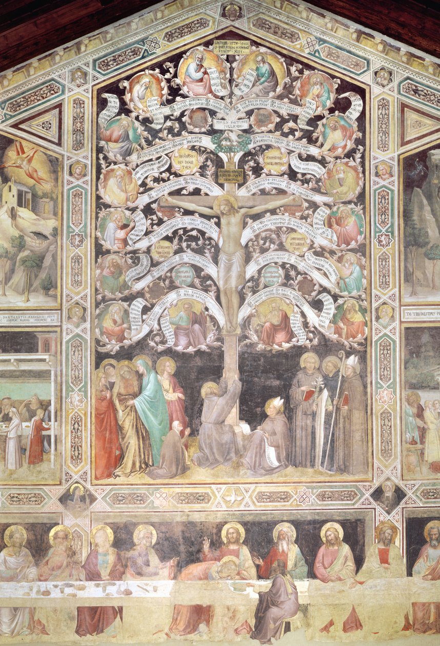 Der Baum des Lebens und Das letzte Abendmahl, 1360 (Detail) von Taddeo Gaddi