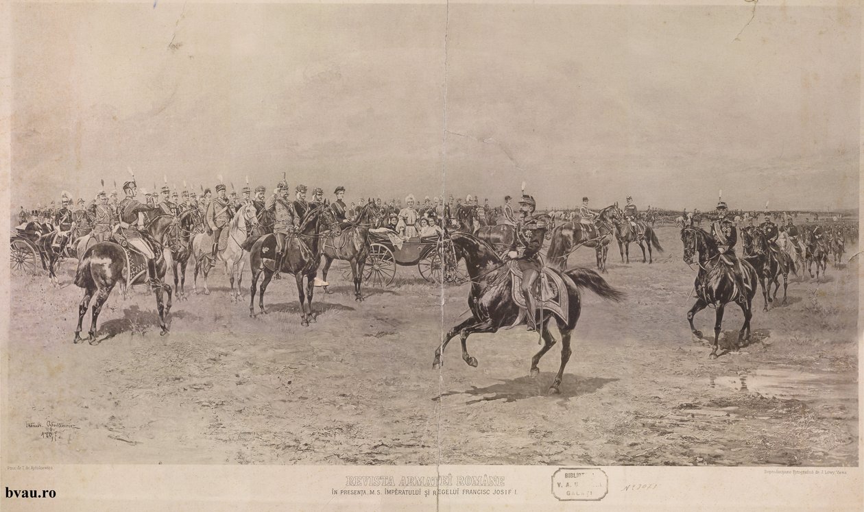 Revista Armatei Romane in Anwesenheit von M.S. Kaiser und König Franz Joseph I., 1897 von Tadeusz Ajdukiewicz