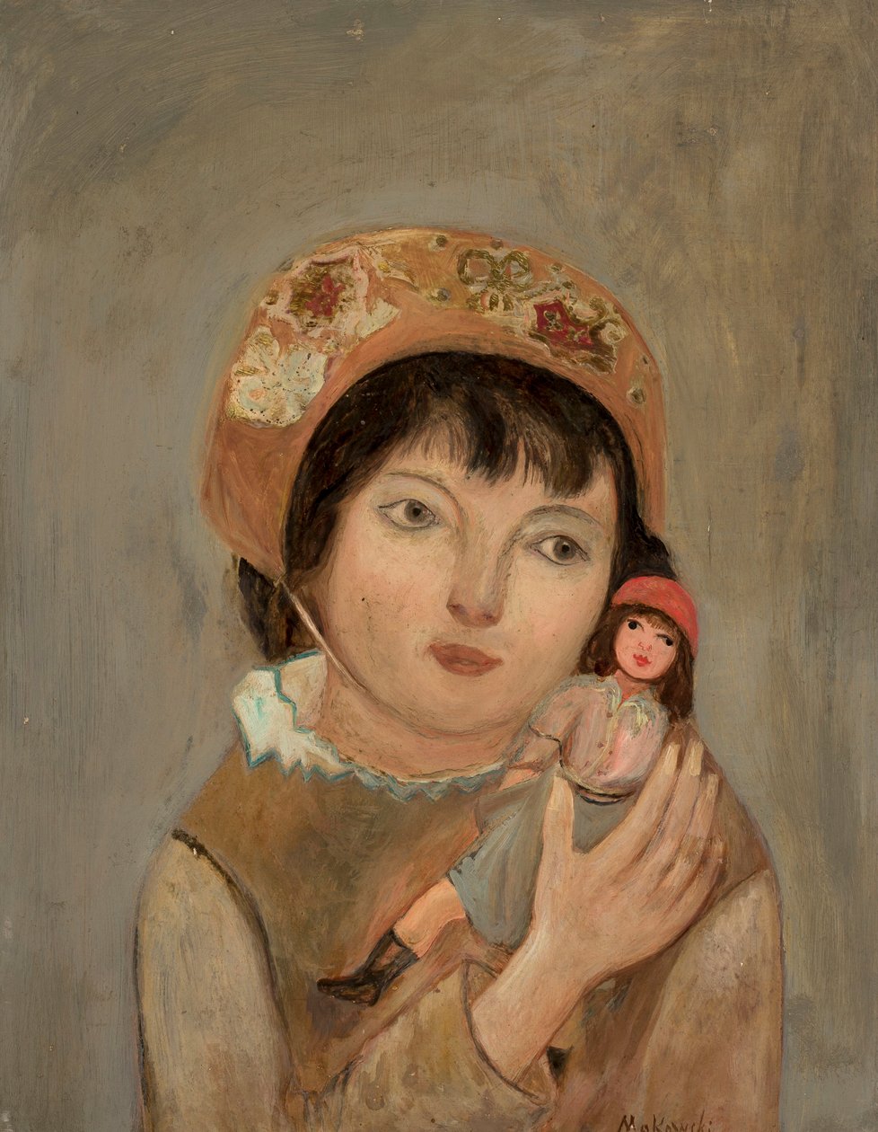 Mädchen mit Puppe von Tadeusz Makowski