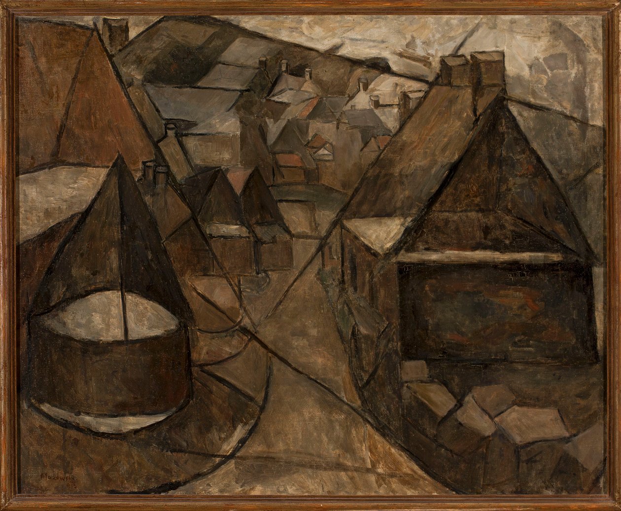 Bretonische Landschaft mit Brunnen von Tadeusz Makowski