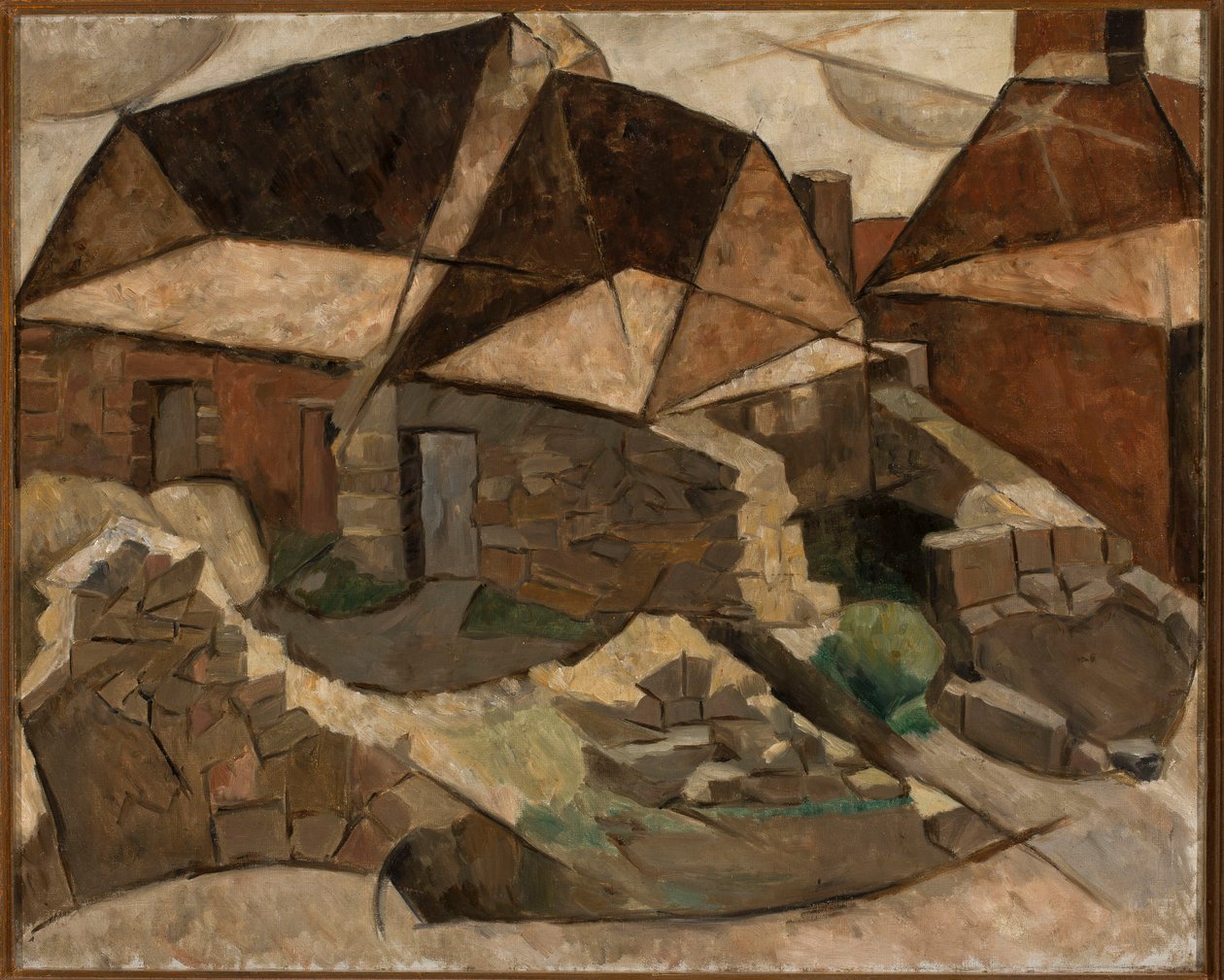 Landschaft mit Häusern von Tadeusz Makowski