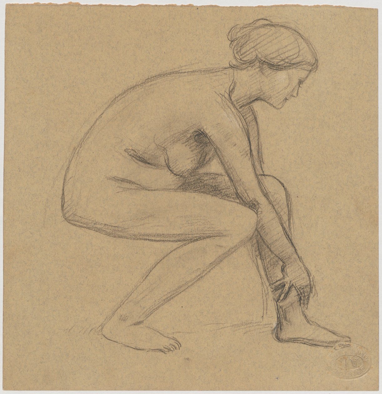 Studie eines sitzenden weiblichen Aktes von Tadeusz Makowski
