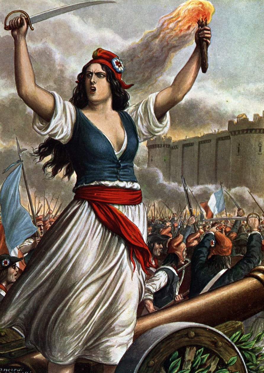 Französische Revolution von 1789: Die Erstürmung der Bastille am 14. Juli von Tancredi Scarpelli