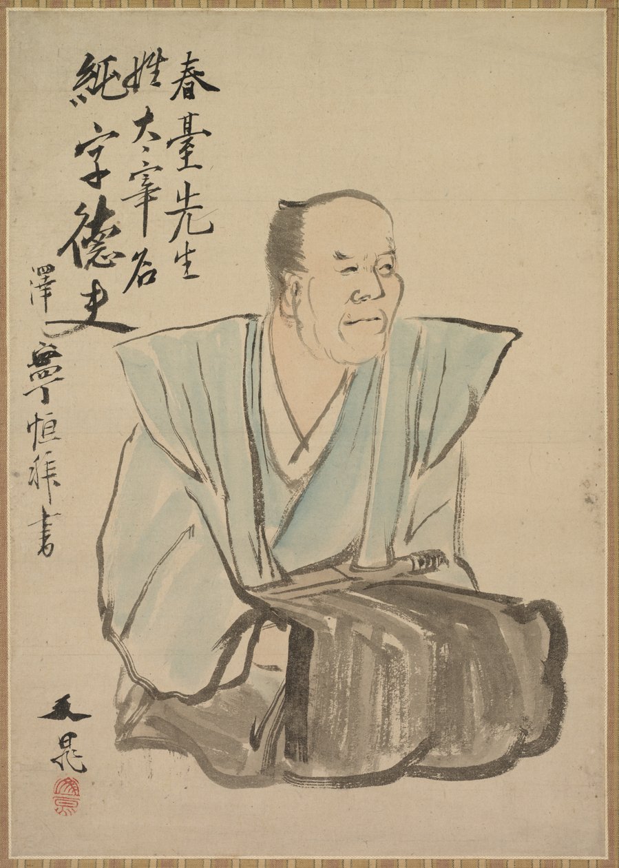 Imaginäres Porträt von Shundai Dazai, späte 1700er-1800er von Tani Bunch