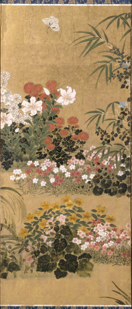 Blumen und Schmetterlinge von Tawaraya Sotatsu