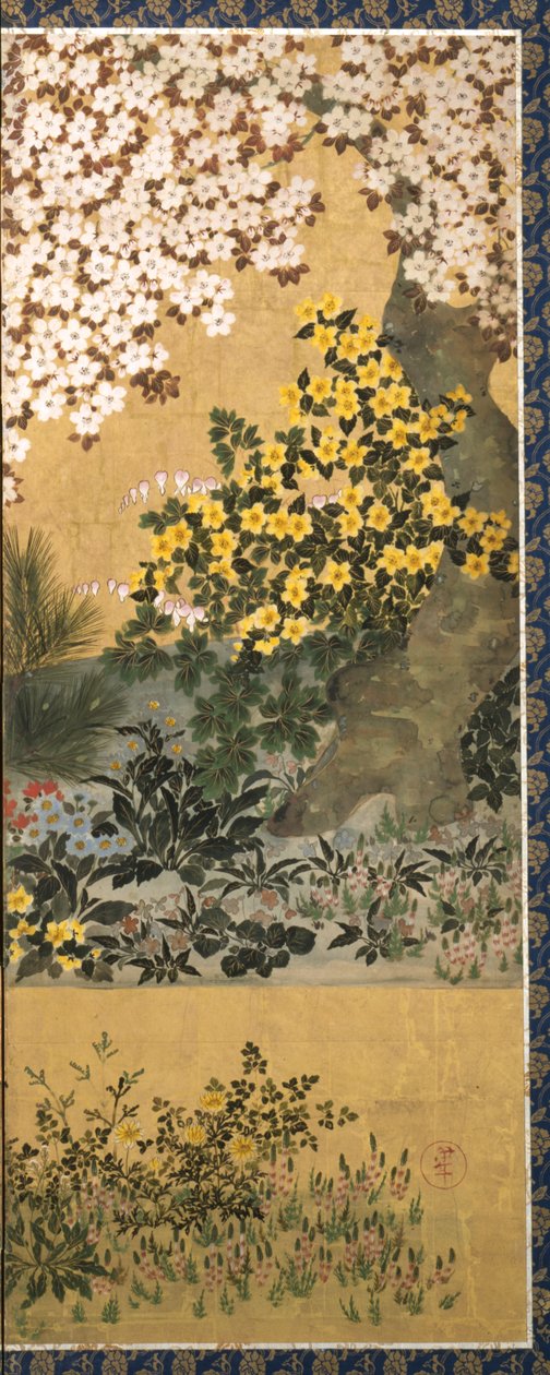 Blumen und Schmetterlinge von Tawaraya Sotatsu