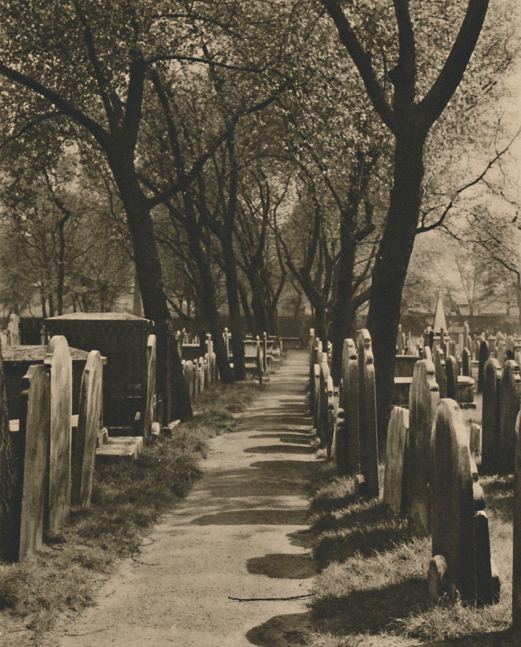 Auf dem verlassenen Friedhof der Dissenter in Bunhill Fields, ca. 1935 von Taylor