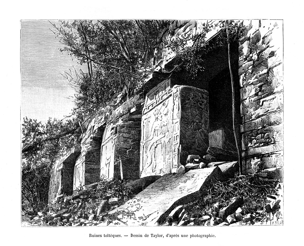 Toltekische Ruinen, Mexiko, 19. Jahrhundert von Taylor
