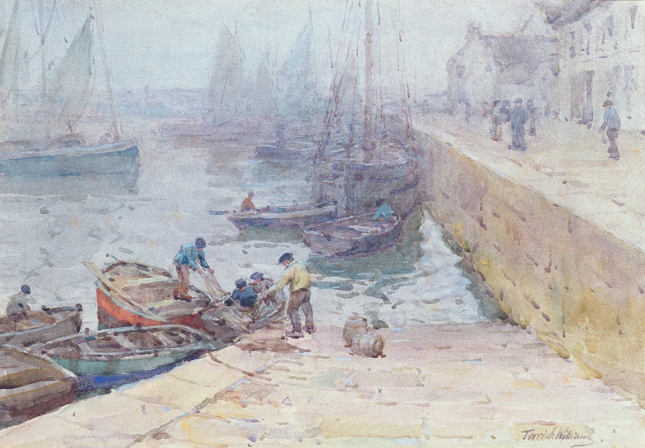 Ein grauer Morgen, Audierne, Bretagne von Terrick Williams