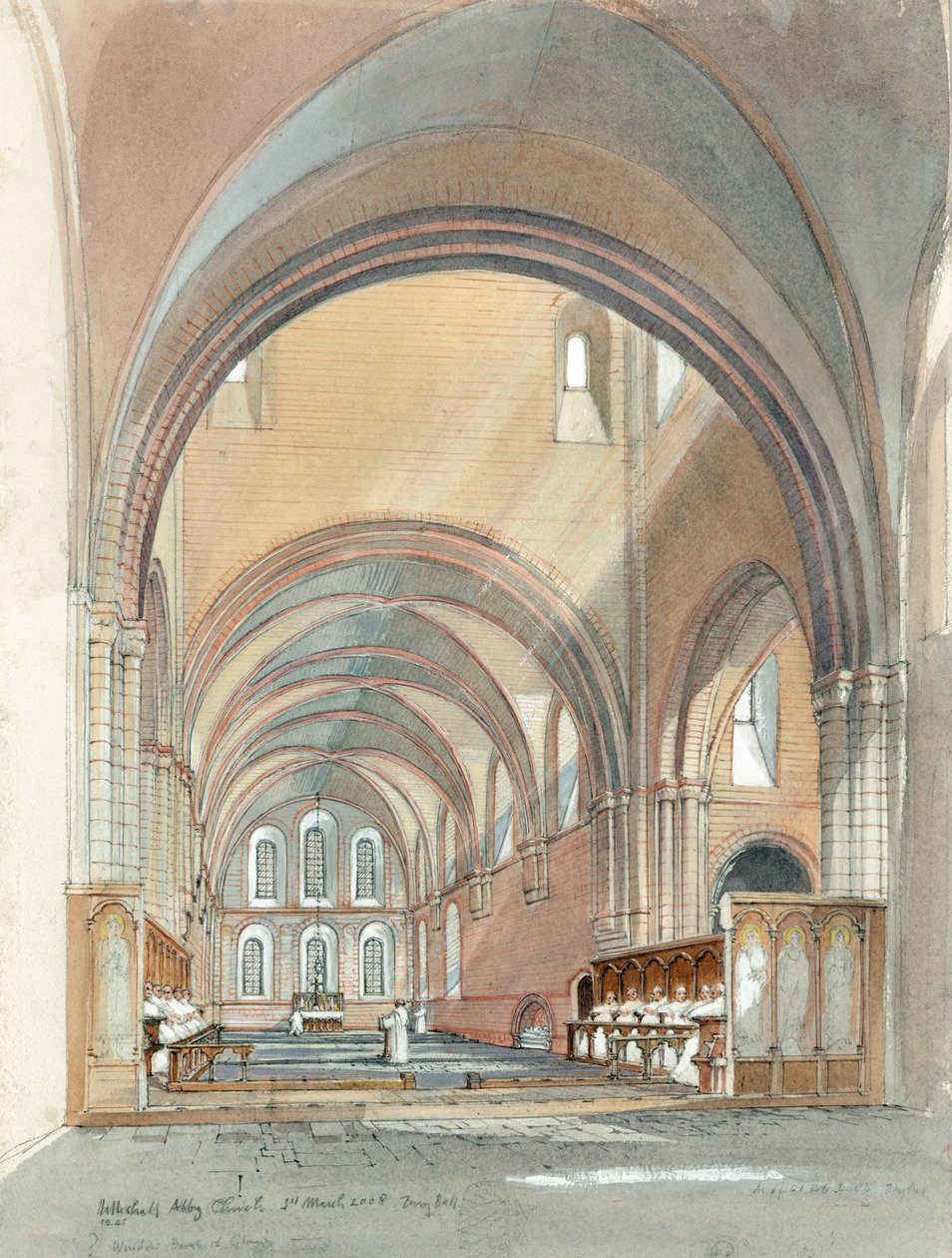 Chor und Presbyterium der Lilleshall Abbey, 13. Jahrhundert