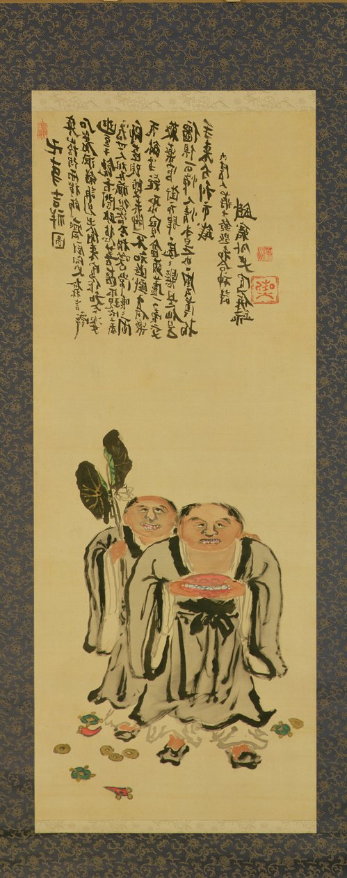 Kanzan und Jittoku von Tessai Tomioka (1836-1924) von Tessai Tomioka