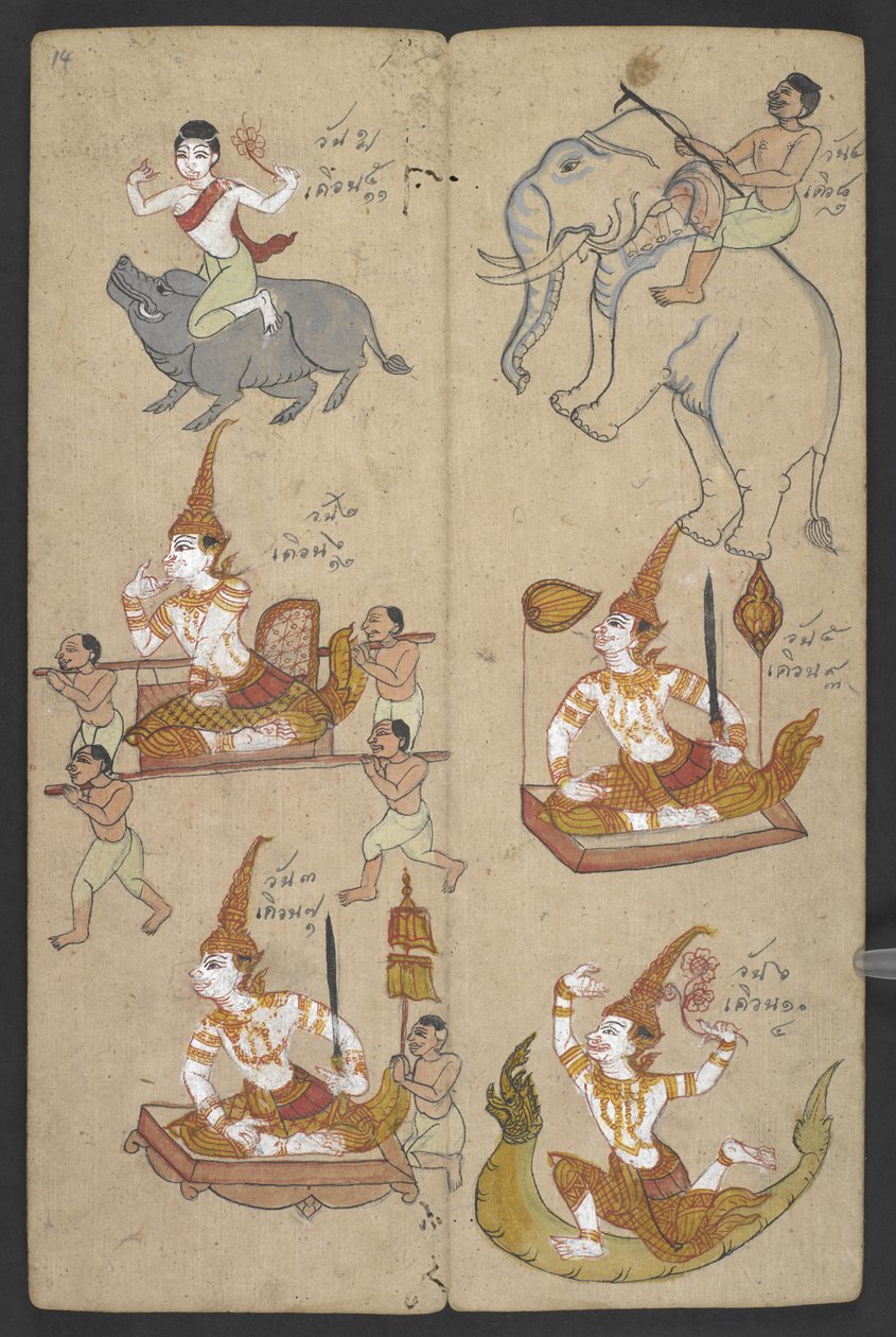 Tiere aus dem Tierkreis, aus Phrommachat von Thai School