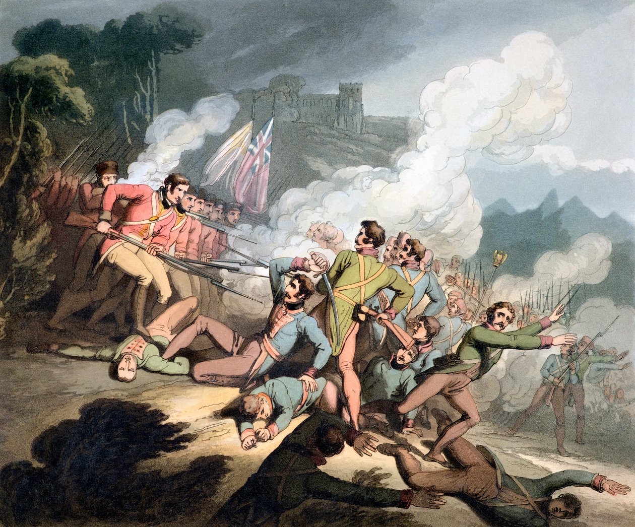 Schlacht von Busaco, Portugal, 27. September 1810, 1819 von Thales Fielding
