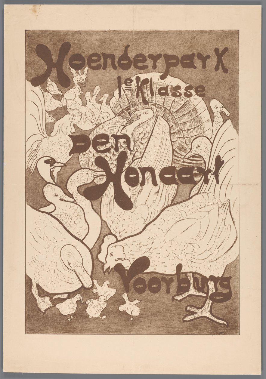 Plakat für den Hoenderpark 1. Klasse Den Honaart Voorburg von Theo van Hoytema (possibly)