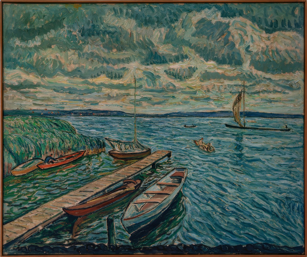 Kähne auf dem Schwielowsee von Theo von Brockhusen