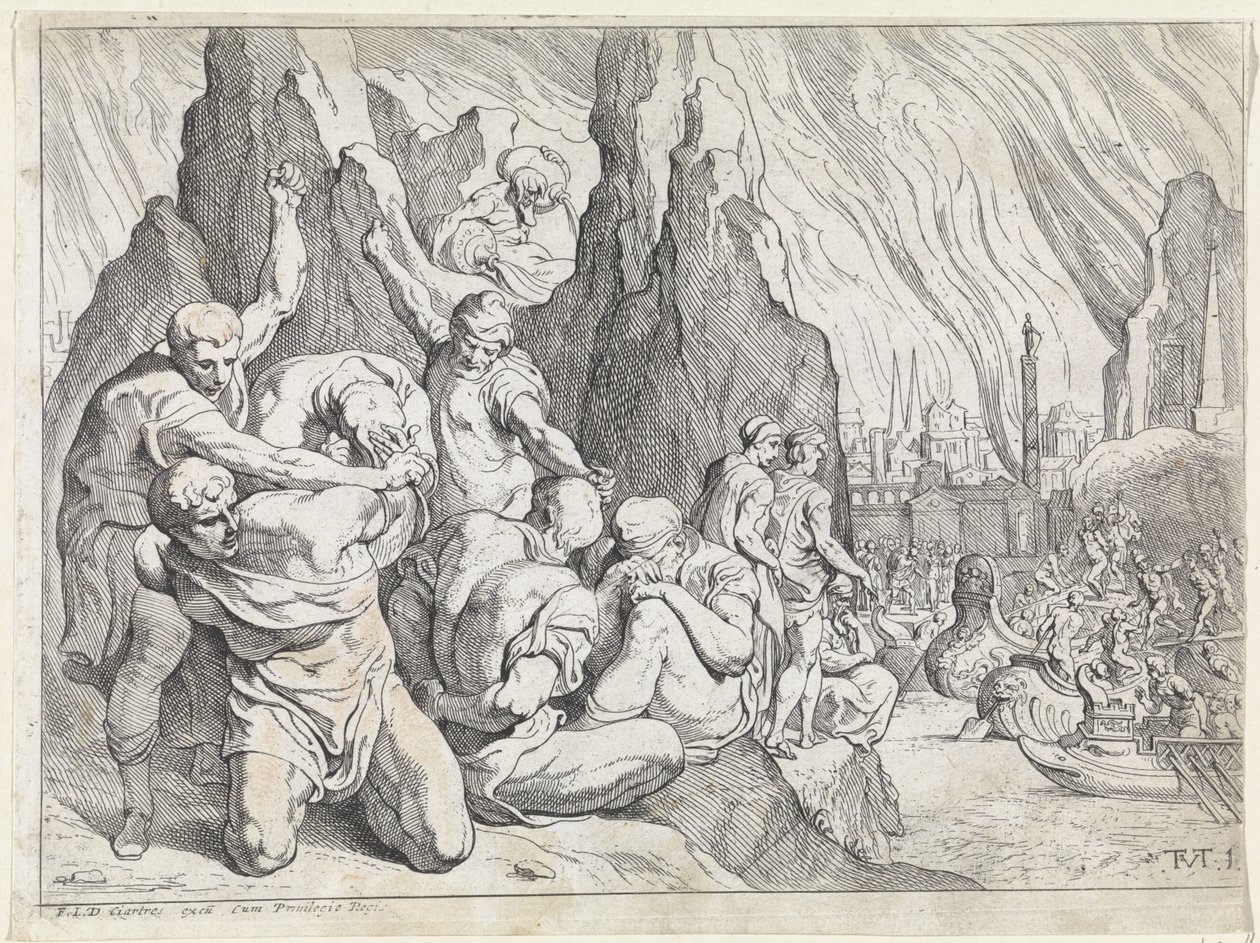 Die Griechen gehen an Bord nach dem Fall von Troja von Theodoor van Thulden