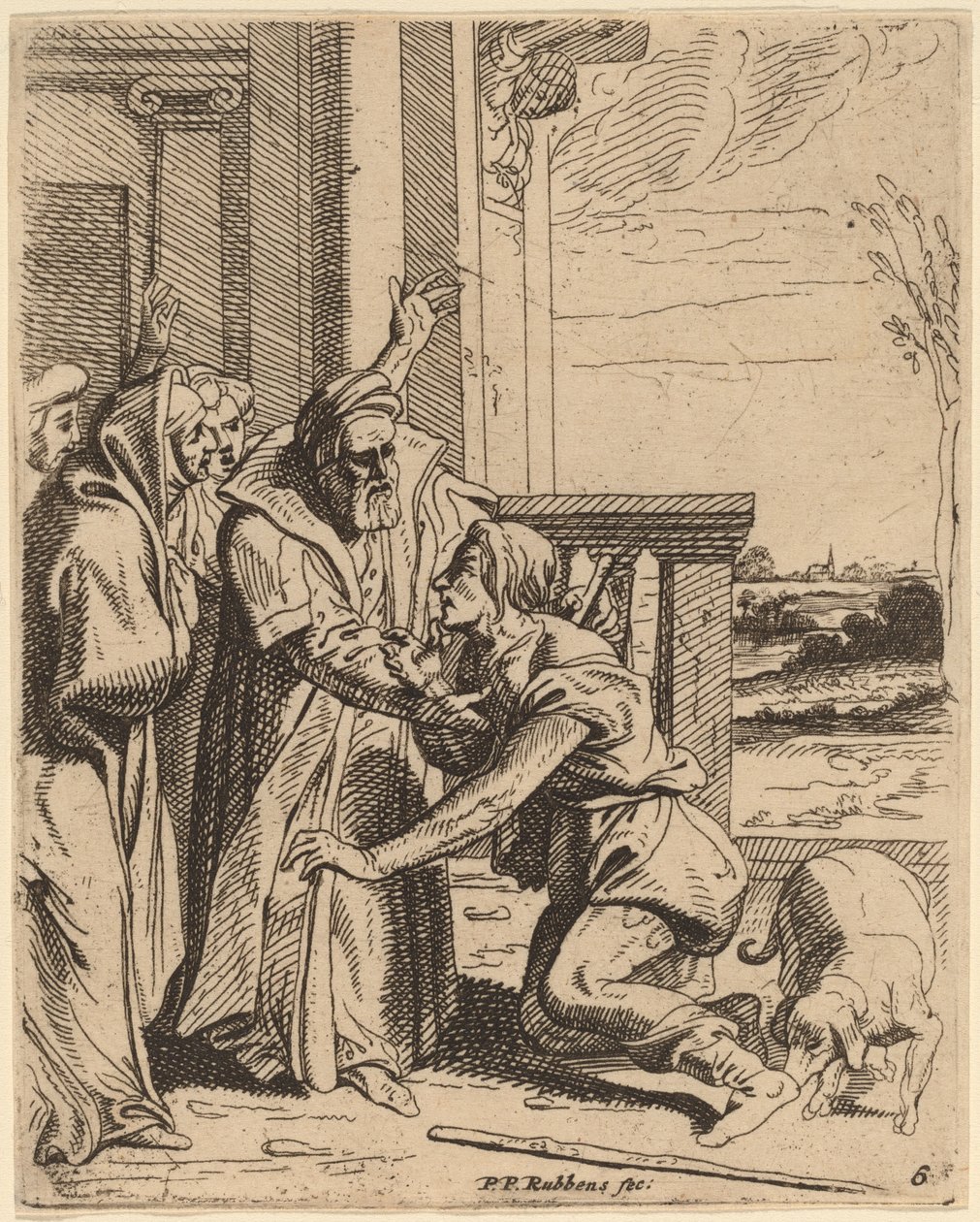 Der verlorene Sohn wird von seinem Vater empfangen von Theodoor van Thulden after Sir Peter Paul Rubens