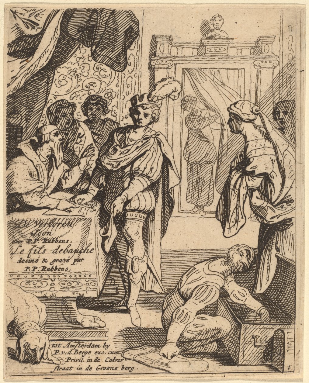 Der verlorene Sohn erhält sein Erbe von Theodoor van Thulden after Sir Peter Paul Rubens
