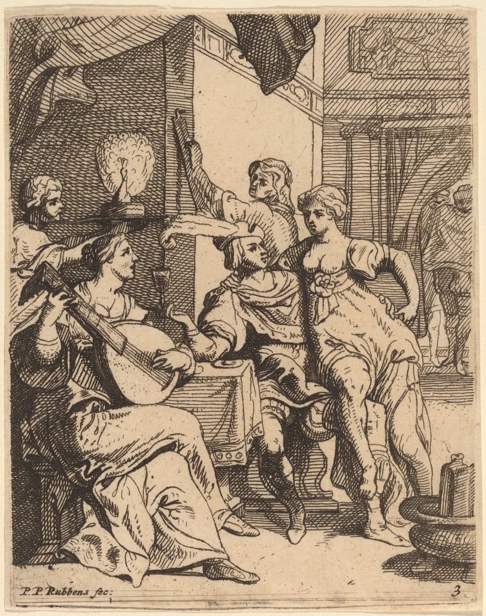 Der verlorene Sohn verschwendet sein Vermögen in der Taverne von Theodoor van Thulden after Sir Peter Paul Rubens