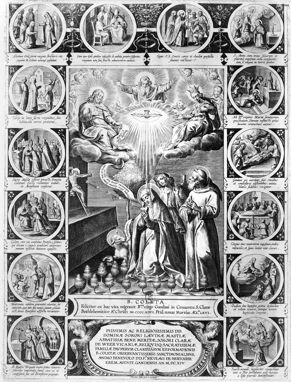 Szenen aus dem Leben der hl. Colette (1381-1447) von Theodor Galle