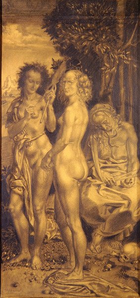 Die drei Lebensalter - rechte Tafel von Theodor Baierl