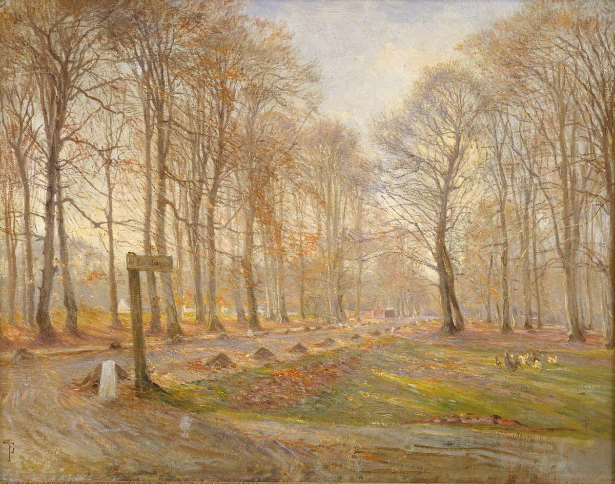 Spätherbsttag im Jægersborg Hirschpark, nördlich von Kopenhagen von Theodor Philipsen