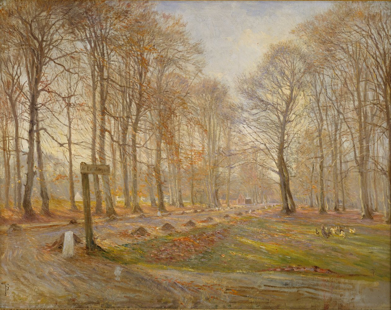 Spätherbsttag im Jægersborg Hirschpark, nördlich von Kopenhagen von Theodor Philipsen