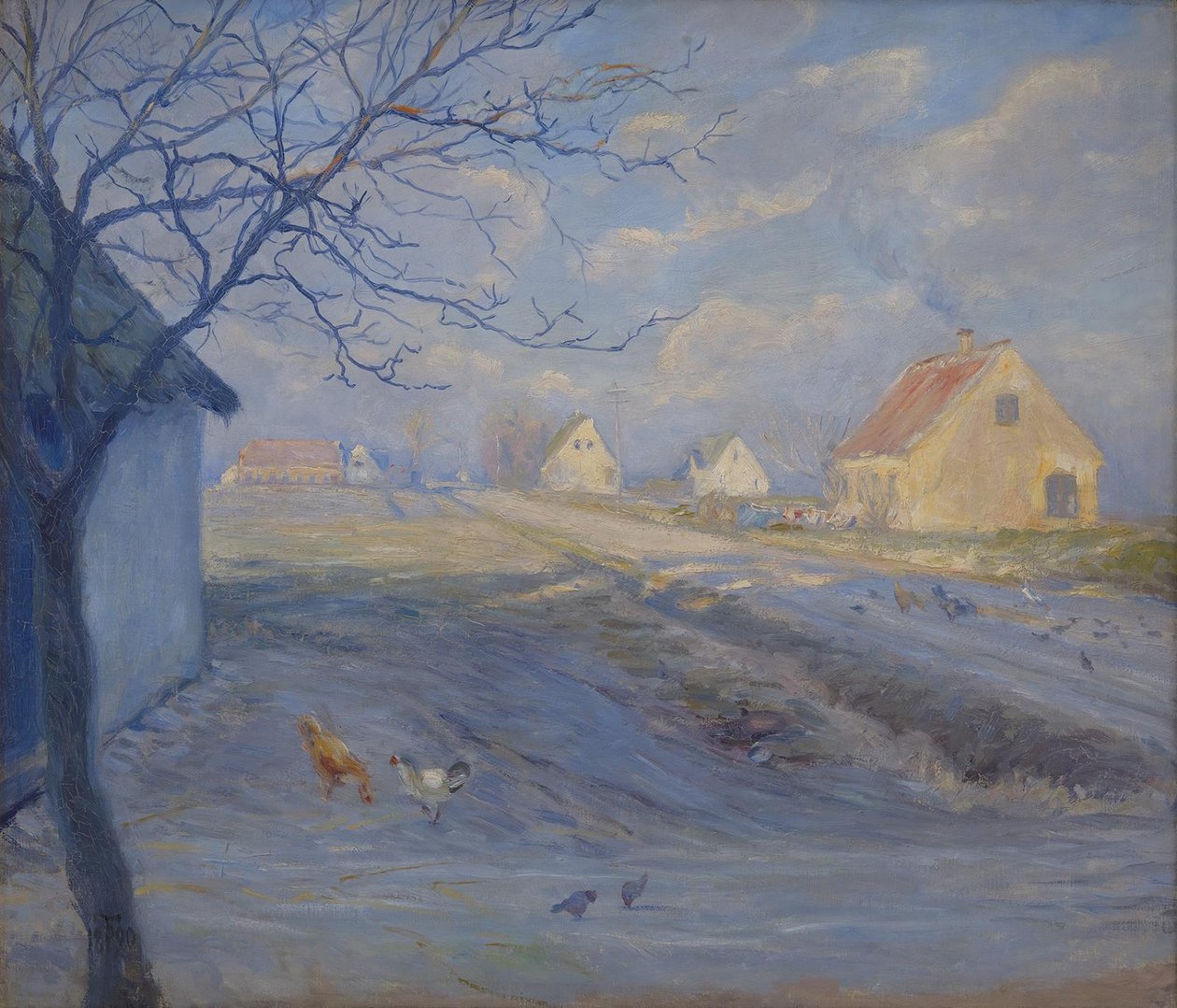 Die Straße nach Kopenhagen von Kastrup. Die Insel Amager von Theodor Philipsen