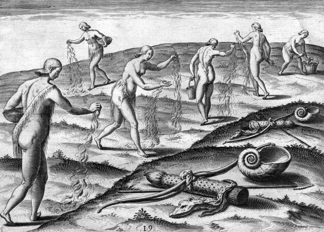 Zeremonie der Frauen des Potano-Stammes von Theodor de Bry