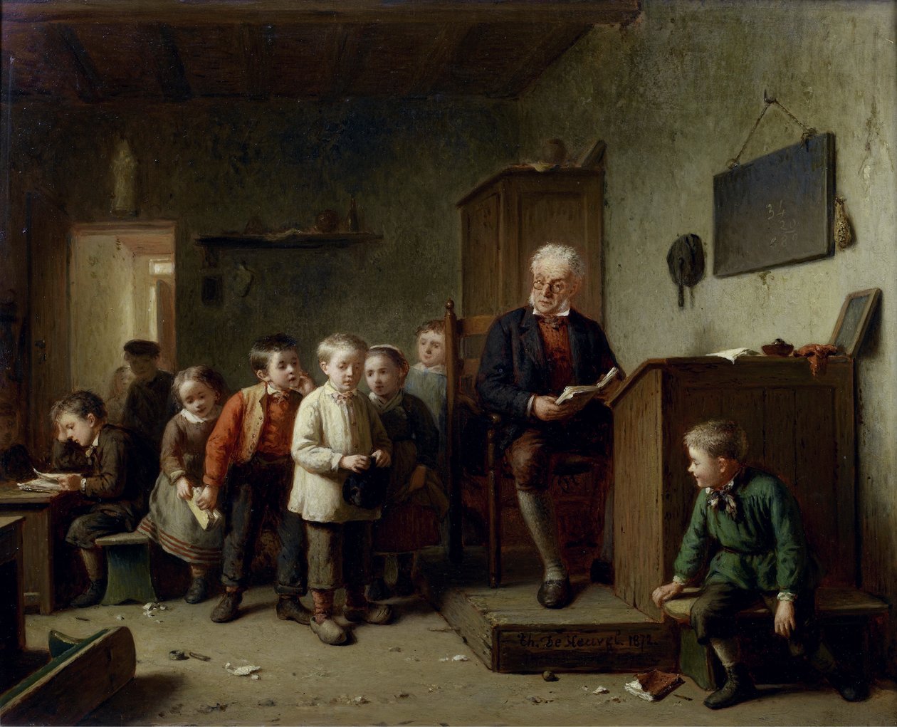 Das Klassenzimmer, 1872 von Theodore Bernard de Heuvel